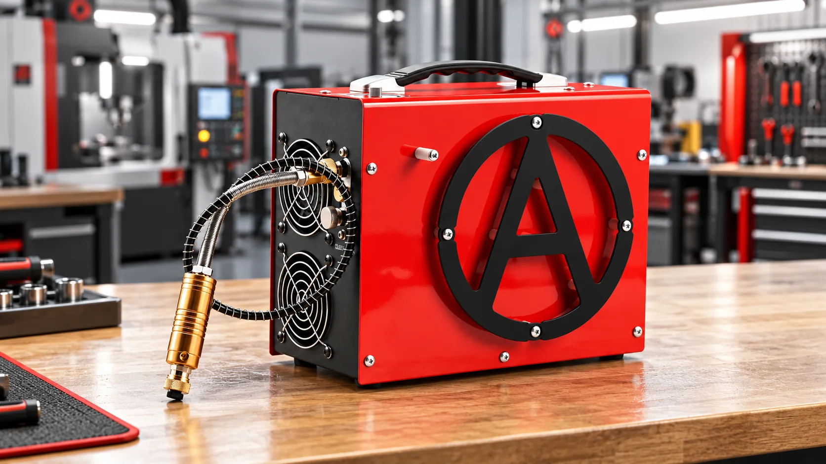 AIRMEGA compressor in a workshop setting